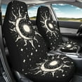thumbnail image 3 of Yuyamidu Sun and Moon Car Seat Covers Front Seats Only, Black Bucket Seat Cover Universal Fit for Car Truck Van and SUV Waterproof, 3 of 7