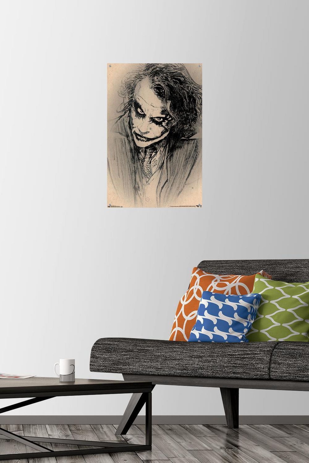 DC Comics Movie - The Dark Knight - The Joker - Sketch Wall Poster, 14.725" x 22.375"