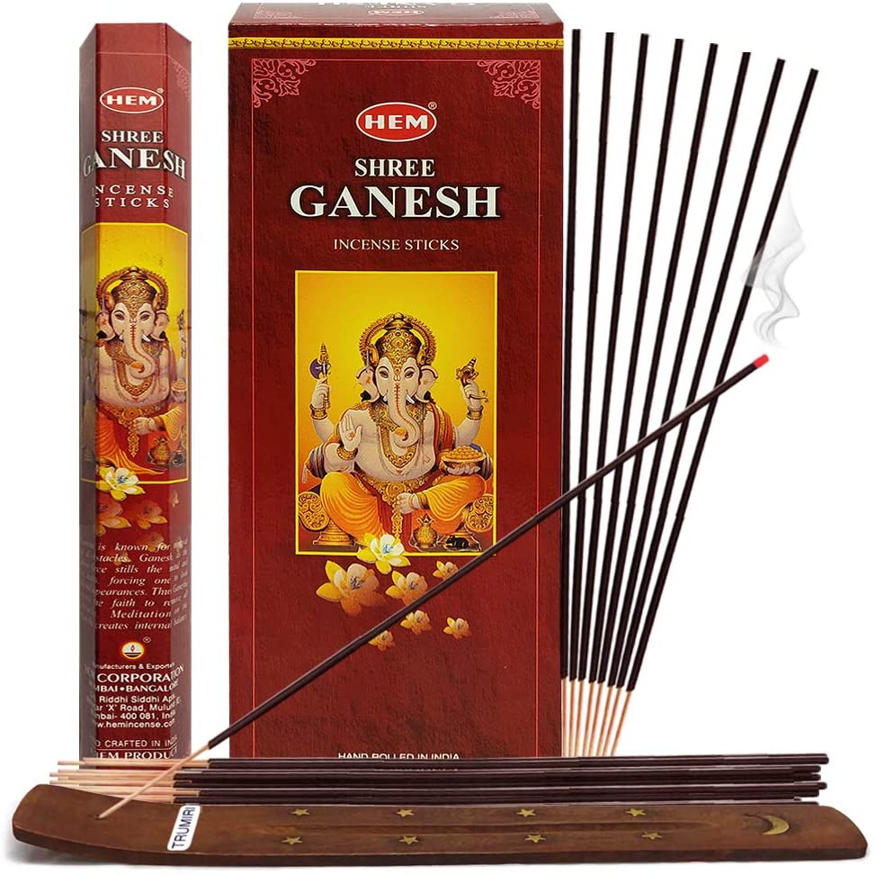 Shree Ganesh Incense Sticks And Incense Stick Holder Bundle Insence