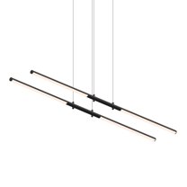 Sonneman 2801 Tik-Tak 47-1/2" Wide Led Linear Chandelier - Black