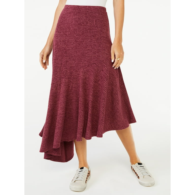 Maroon skirt cheap walmart