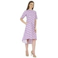 thumbnail image 2 of Phagun Printed Cotton Dress W/ Pockets Mandarin CollarAsymmetrical Knee Length Dress For Women, 2 of 7