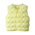 thumbnail image 3 of Bovxnpu Toddler Boys Girls Fall Winter Jacket, Girls Puffer Vest Zipper Waistcoat, Boys And Girls Fall Winter Fashion Cute Solid Color Hooded Waistcoat, 3 of 6