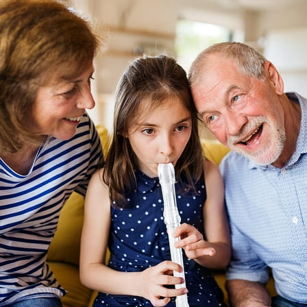 FELTECHELECTR 1 Set Soprano Recorder Instrument for School and Stage Performance in Transparent ABS 11.8x1.2x1.2in