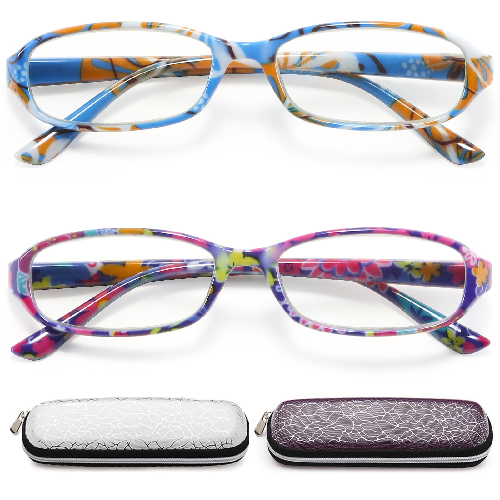 Blue Light Reading Glasses Women Oval Fashion Cheater Magnifying