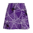 thumbnail image 5 of Halloween Skirt Spider Web Elegant Mini Skirts Summer High Waist Printed Street Style Cas, 5 of 7