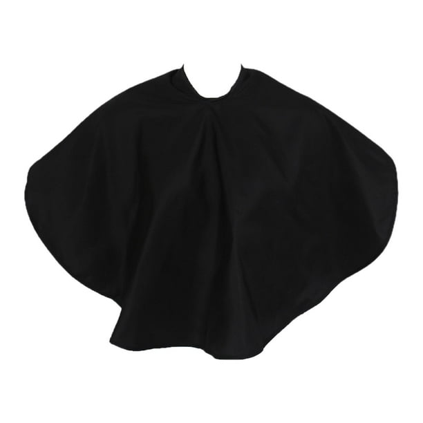 Capa de peluquería, delantal para corte de pelo, capa para teñir el cabello Negro