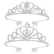 thumbnail image 3 of TABLETREANDS 2Ud Bridal Crown Headband Silver Crystal Rhinestone Tiara for Wedding and Party Use, 3 of 7
