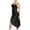 Black, variant on Blmnix Party Dresses for Women Satin Slip Dress Elegant Dress Cocktail-Length Black Sleeveless Square Neckline Sweater Dress,L