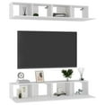 thumbnail image 4 of vidaXL TV Cabinets 4 pcs High Gloss Gray 39.4"x11.8"x11.8" Chipboard, 4 of 90