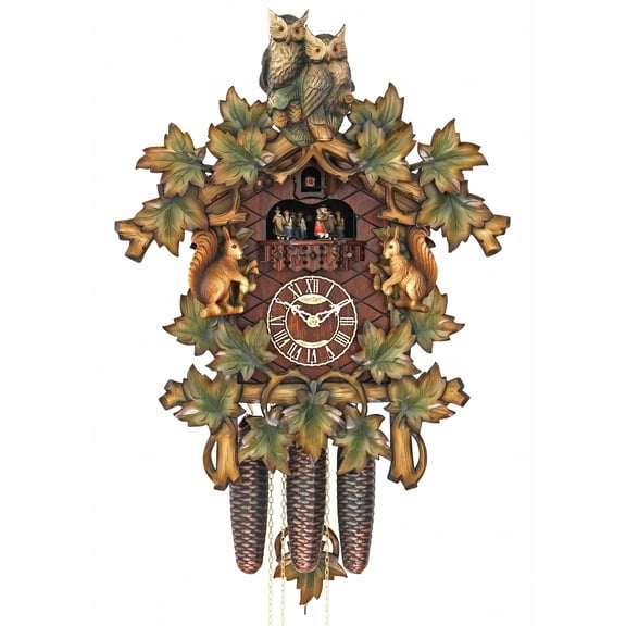HerrZeit by Adolf Herr Cuckoo Clock - Forest Animals  handshingled & handpainted