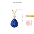 thumbnail image 3 of Angara Necklace - Natural 5 ct Blue Sapphire Teardrop Necklace with Diamond in 14K Yellow Gold for Women | September Birthstone, Birthday, Anniversary, Christmas, Jewelry Gift for Women, 3 of 8