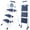 Blue, variant on Sweetcrispy 3-Step 800 lbs Capacity Steel Step Ladder, Non-Slip Pedals Comfortable Handrails Portable for Kitchen Garage Outdoor, Black