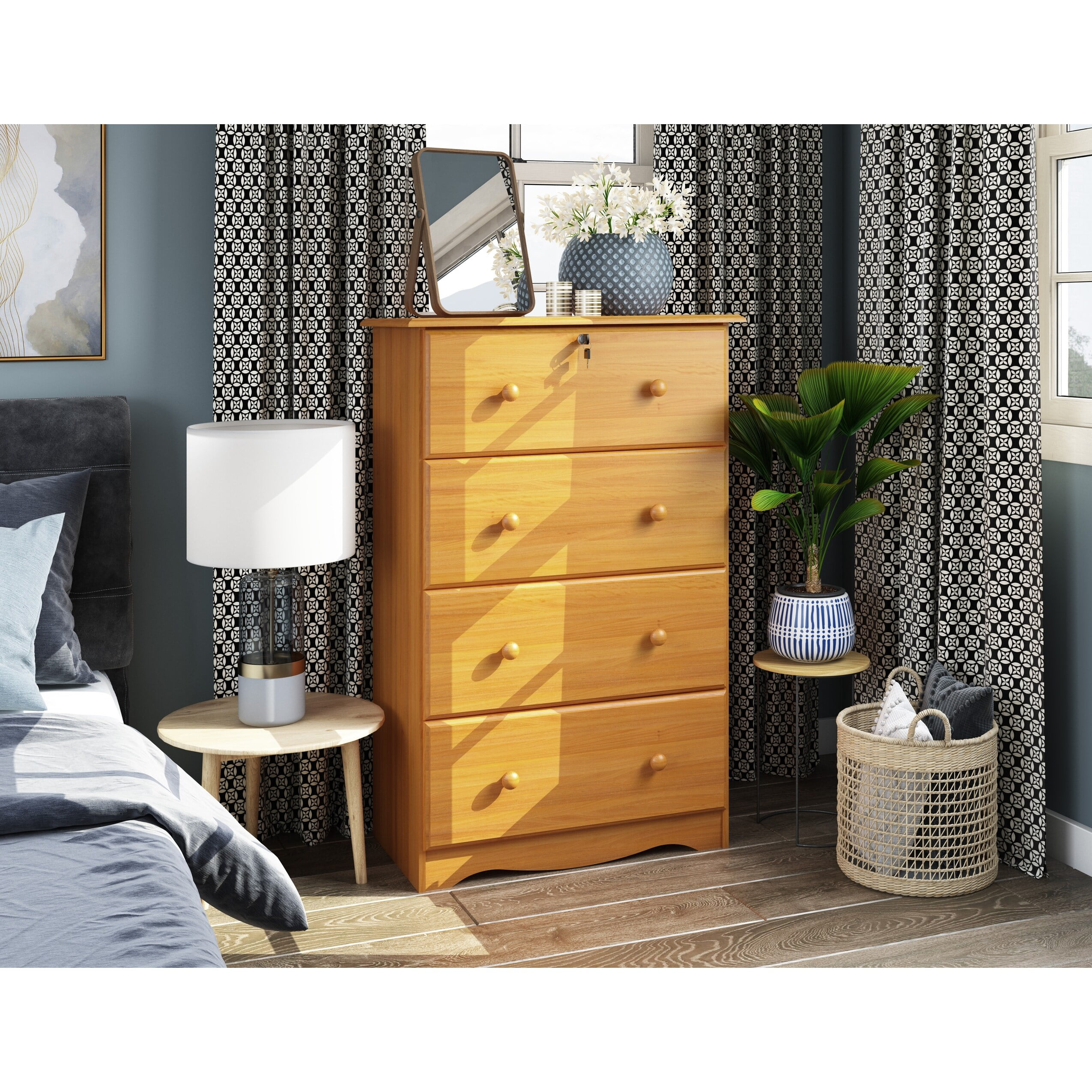 Honey cheap pine dresser