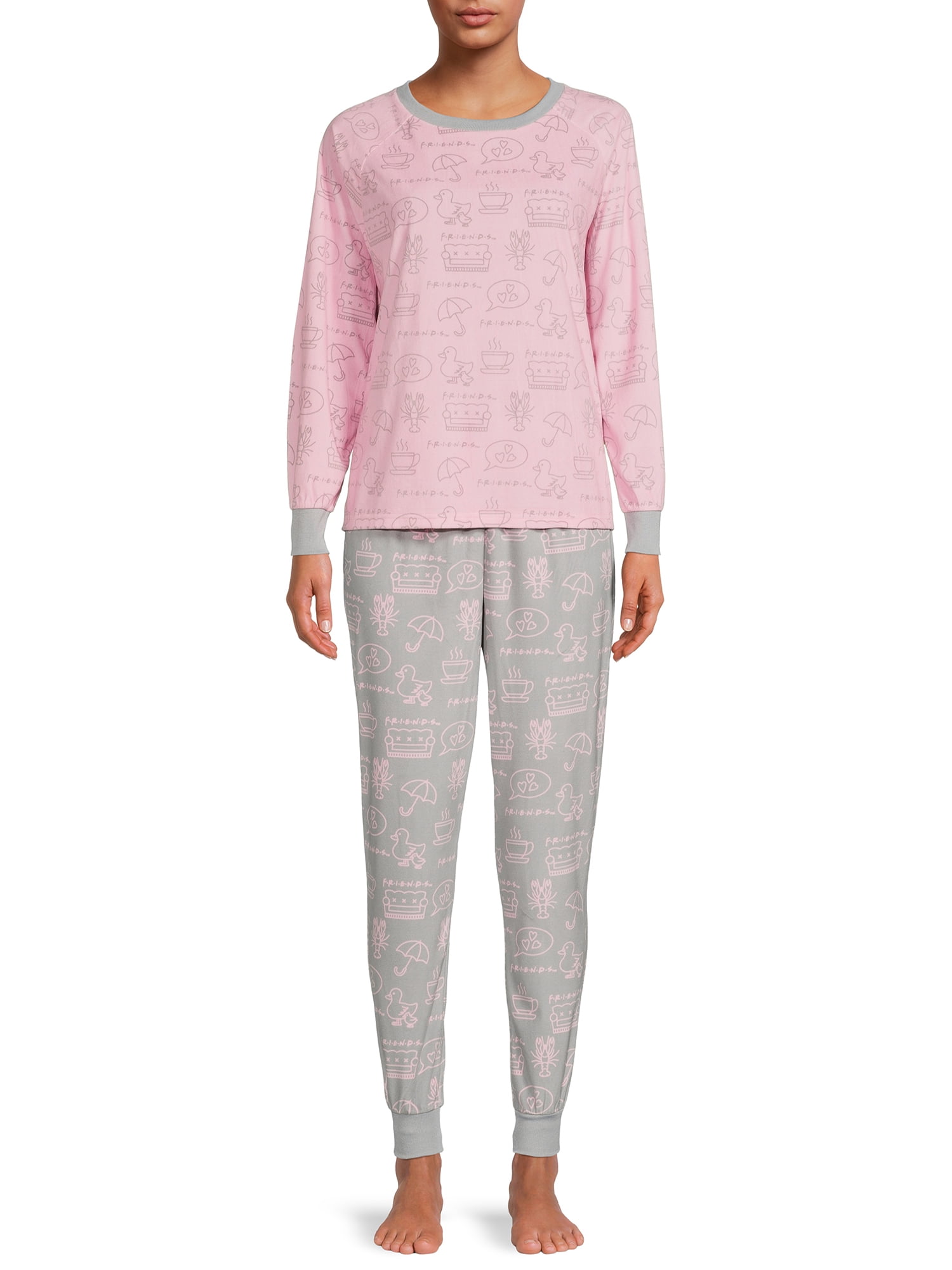 Warner Bros. Women's and Women's Plus Friends Pajama Set, 2-Piece