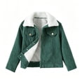 thumbnail image 3 of Swuxness Toddler Boy' Fleece Fall Jackets Long Sleeve Solid Color Thickened Mid-Length Warm Coat, 3 of 5