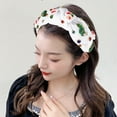 thumbnail image 4 of Christmas Barrettes Cute Women Cartoon Headband Decorative Knotted Hair Accessories Wide Turban Style for Holiday Festivities, 4 of 4