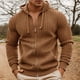 thumbnail image 1 of MHFRRA Sudadera con Capucha de Invierno de Manga Larga de Color Liso con Estampado de Cuadros para Uso Informal, Cómoda y Cálida Marrón, 1 of 3
