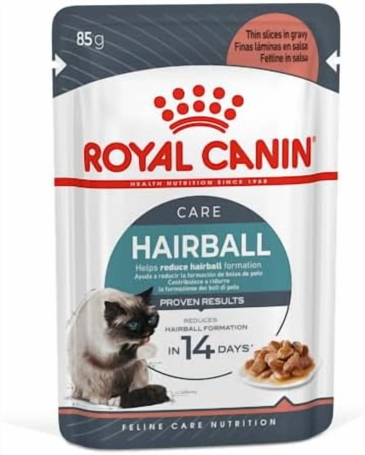 Royal Canin Hairball Cat Care Wet Food in GRAVY  12x85g