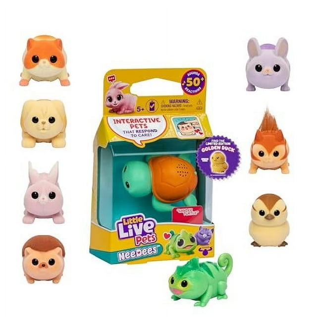 Little Live Pets NeeDees | Interactive Wearable Take-Anywhere Electronic Toy That Responds to Care, Listen to Their Needs, Respond in Time & Score Points. Over 50 Sounds & Reactions. Collect All 13