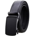 thumbnail image 1 of Mens Adjustable Ratchet Slide Buckle Belt - Genuine Leather Automatic Belt with No Holes, 1 of 1