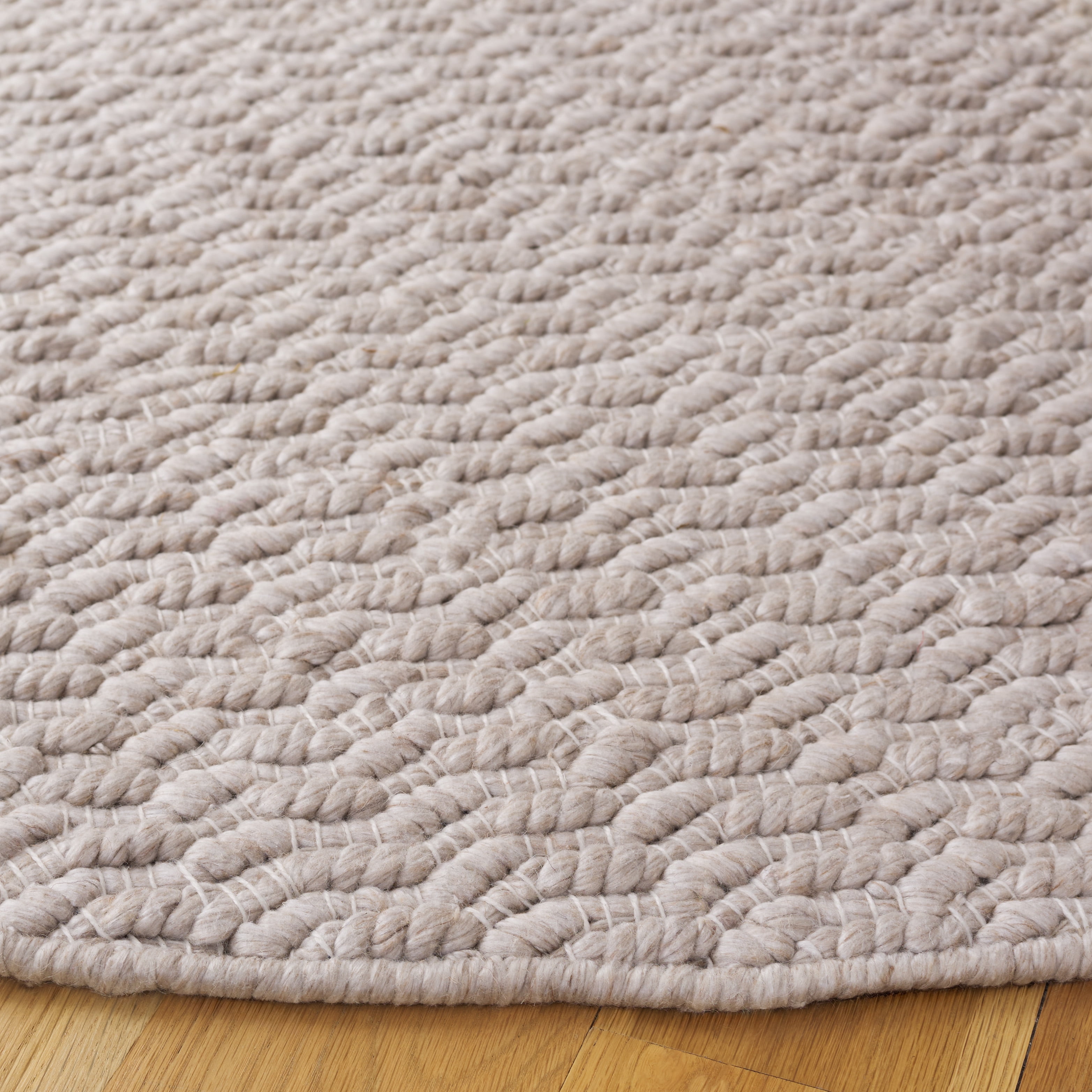 SAFAVIEH Natura Thaddeus Solid Area Rug, Beige, 6' x 6' Round