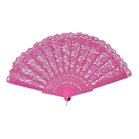Vintage European Style Lace Hand Fans - Elegant Folding Fans for Wedding, Party, Prom, Bridesmaid, Dance Performance & Photo Props (Multiple Colors)