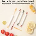 thumbnail image 4 of 4PC Multifunctional Fruit Fork Food Grade Household Small Fork 2 In 1 Reusable Cake Dessert Fork Deals Of The Day Clearance, 4 of 6