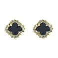 thumbnail image 5 of Pendientes de trébol clásicos, bonitos pendientes de moda sencillos con diamantes de imitación, joyería femenina con temperamento de celebridades en línea, 5 of 5