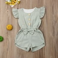 thumbnail image 3 of Filles Garçon Coton Court Romper Combinaison Combinaison Vêtements Tenue de Soleil, 3 of 5