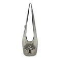 thumbnail image 1 of Fair Trade Large Sling Crossbody Shoulder Bag Purse Hippie Hobo Gypsy Bohemian, Grey Tree, 1 of 10