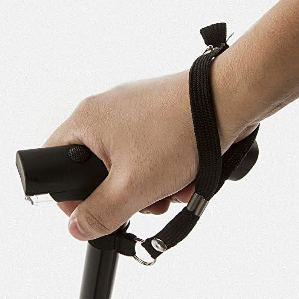 Shorter Cane | Adjustable from 27-32 inches | Self Standing | 4 Rubber Feet | LED Light | Hurry Before They are Gone | Great Walking Cane | As Seen On TV Cane | Foldable | Wrist Strap | Color is Black
