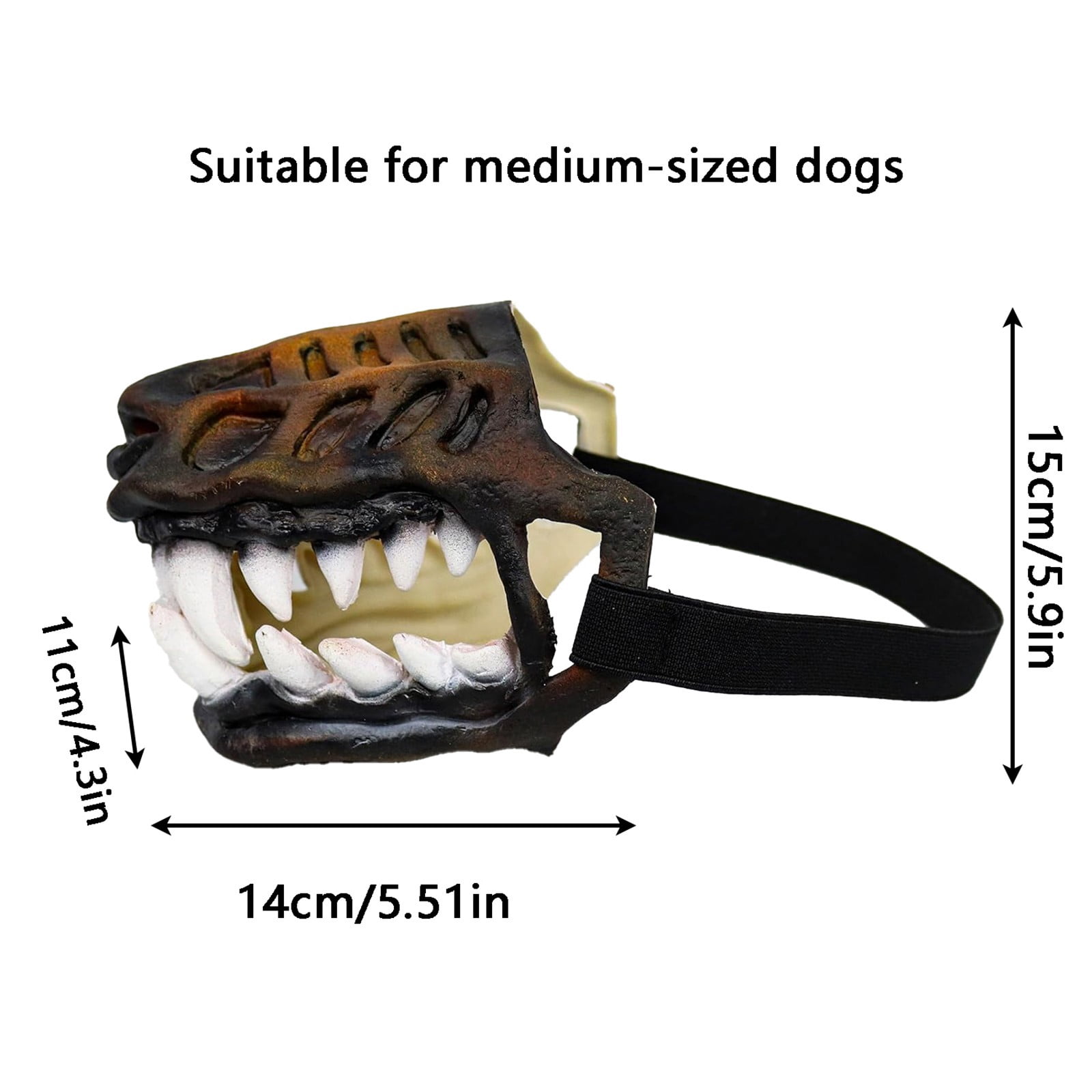 (1PCS) Scary Werewolf Dog Muzzle with Large Teeth - Colorful Zombie Mask, Bane Hilarious for Halloween