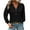 Black, variant on yillto Women V Neck Tops Buttons Pullover Long Sleeve Tunics Spring Summer Casual Fashion Blouse Shirts