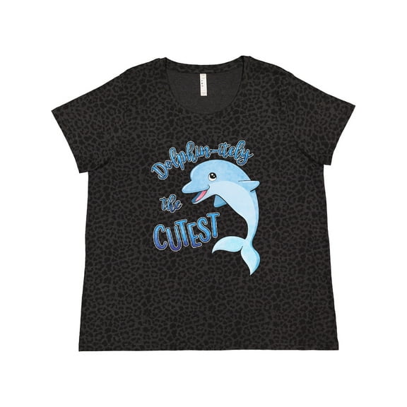 Inktastic Dolphin-itely the Cutest Women's Plus Size T-Shirt