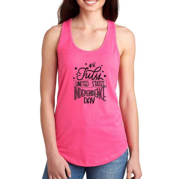 4Th Of July Usa Day Racerback Tank Women -Image by Shutterstock, Female Medium