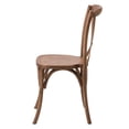 thumbnail image 3 of Commercial Seating Products Rustic Sonoma Solid Wood Cross Back Stackable Dining Chair - Tinted Raw-Color:Tinted Raw,Quantity:1, 3 of 11