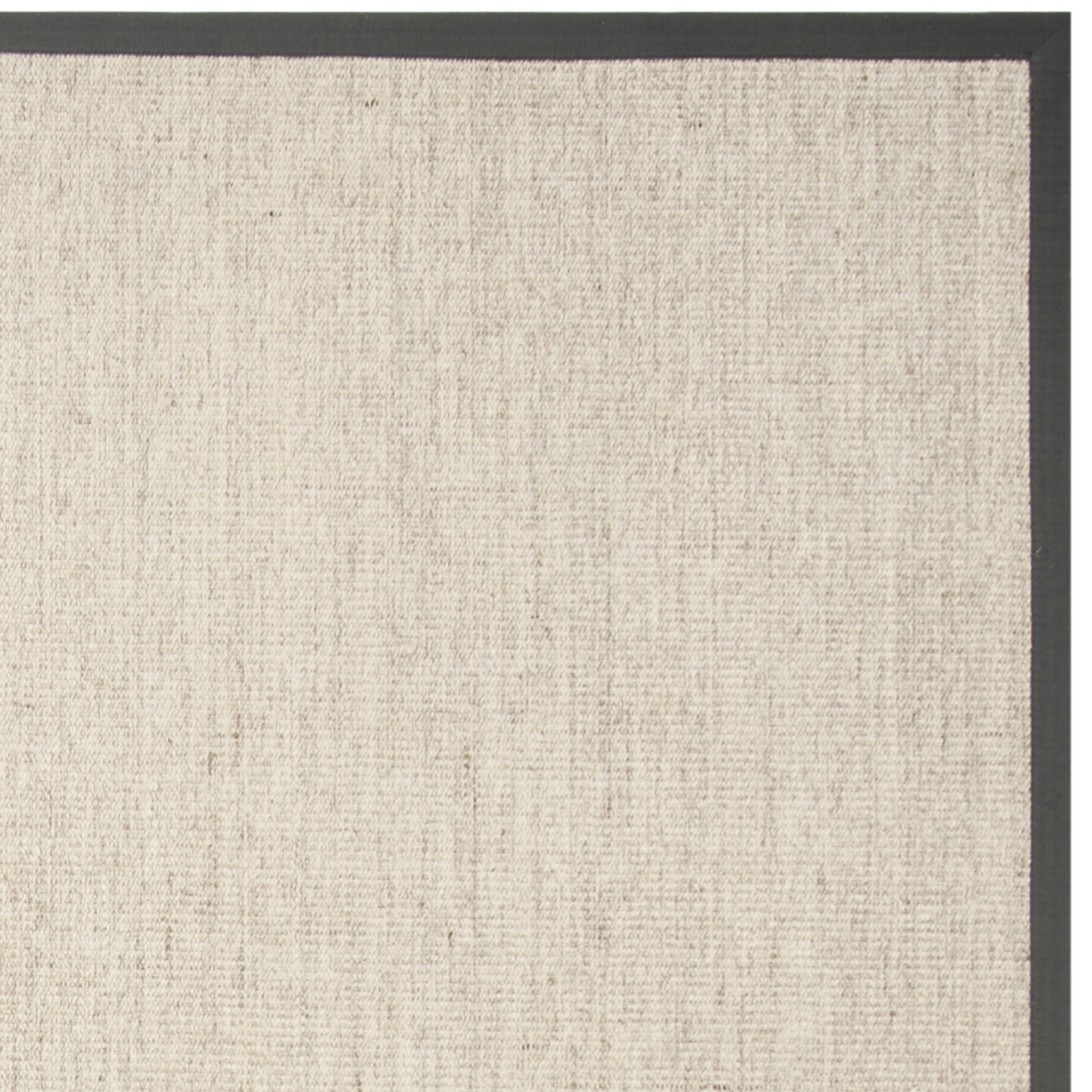 SAFAVIEH Natural Fiber Forrester Border Sisal Runner Rug, Marble/Grey, 2' x 14'