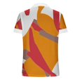 thumbnail image 4 of Hauts d'Été pour Femmes 2023 Mode Oversize Col en V Patchwork en Dentelle Manches Courtes Blouse Décontractée Chemises Col en V en Dentelle pour Femmes, 4 of 5