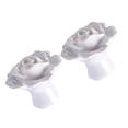 thumbnail image 4 of Rose drawer knobs 2pcs Rose Shaped Ceramic Kitchen Cupboard Cabinet Drawer Door Knobs Pull Handles (White), 4 of 6
