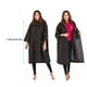 thumbnail image 4 of Toystoory Chaqueta cálida Abrigo Mujer Mantener caliente Absorbente del sudor Traje de secado rápido Manga Toallas grandes Cambio de Verano Traje de baño Negro+Gris Toystoory OD025331-05, 4 of 6