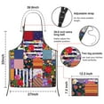 thumbnail image 3 of Pioneer Flower Floral Print Pattern Apron-Garden Aprons for Women with Pockets-Cotton Linen Waterproof Kitchen Cooking Gardening Aprons Adjustable for Kitchen,Cooking,BBQ and Salon 33x27 Inch, 3 of 7