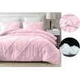 thumbnail image 6 of DNG Creations 5 Piece Diamond Ruffle Comforter 100% Egyptian Cotton, 800TC - Solid Baby Pink Colour - Super Soft 550 GSM All Season ( Oversized King - Size ), 6 of 6