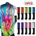 thumbnail image 1 of 10 Pcs Disposable Hair Dye Comb Temporary Hair Chalk Color Combs Crayons Hair Dyeing Tool, 1 of 9