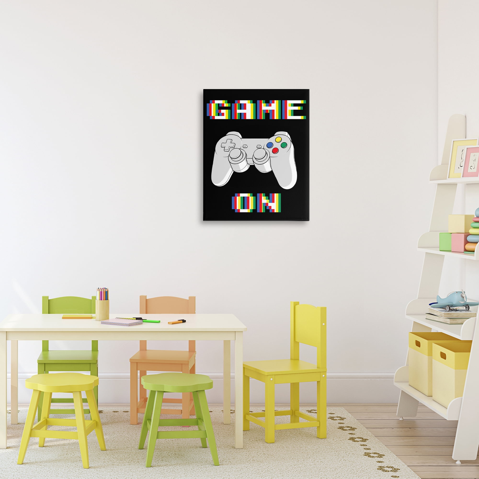 Stupell Industries Colorful Digital Game On Canvas Wall Art, design by Marcus Prime