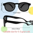 Jrocdr Children's Silicone Sunglasses Outdoor Polarized Eyewear With Lightweight Foldable Design