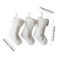 thumbnail image 2 of JHEHF 3 Pack 18inch White Christmas Stockings Xmas Stocking Fireplace Hanging Ornaments Gift Bags for Xmas Tree Fireplace Holiday Family Party Decoration, 2 of 7