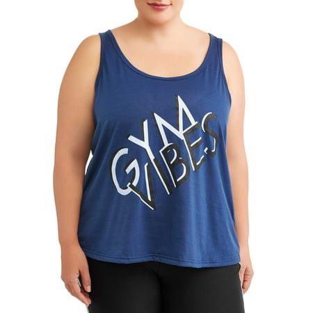 Women's Plus 'Gym Vibes' Scoop Neck Tank