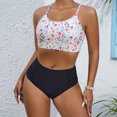 thumbnail image 1 of Traje de baño para mujer, moda, cómodo, estampado, bikini, traje de baño de color liso para mujer, conjuntos de bikinis, trajes de baño para mujer, 1 of 4