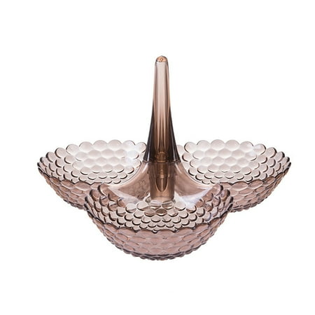 

Fusipu Practical Stable Dessert Plate Multi-use Exquisite Plastic Structure Cake Plate for Home
